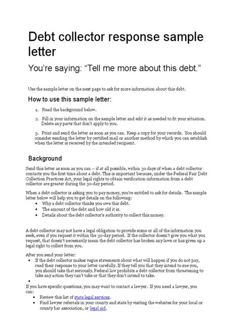 cfpb debt collection letter   information  collection