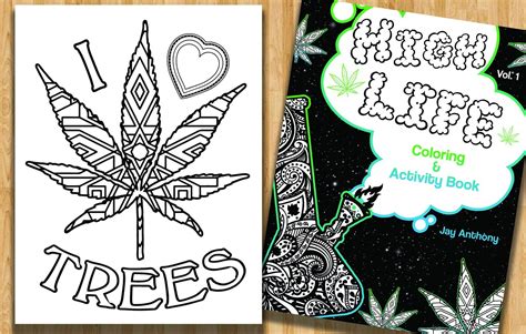 high life coloring page coloring books  adults stoner etsy diy