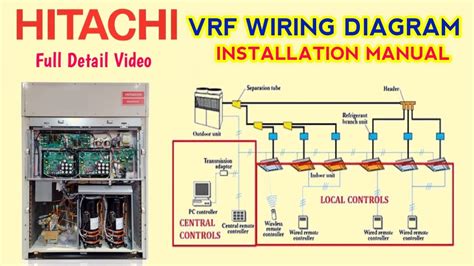 hitachi vrf air conditioning system wiring diagram vrf installation manual  hindi youtube