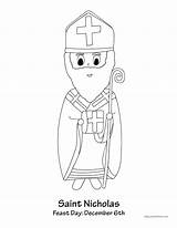 Nicholas Saint Coloring Kids Catholic Sheet sketch template