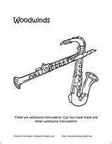 Instruments Woodwind Coloring Instrument Musical Worksheets Music Crossword Puzzle Worksheet Word Search Printables Name Printable Worksheeto Via Visit Band sketch template