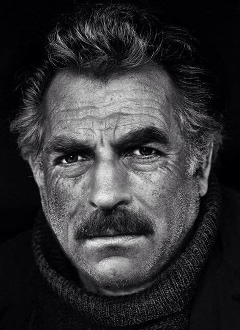 tom selleck handsome  gray haired man tom selleck selleck portrait