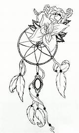 Tattoo Coloring Dreamcatcher Dream Catcher Pages Adult Drawing Sonhos Outline Filtro Adults Drawings Deviantart Tattoos Book Printable Stencil Mandala Flowers sketch template
