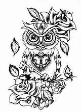 Owl Coloring Drawing Pages Tattoo Cool Drawings Outline Owls Adult Steampunk Screech Tattoos Color Printable Getdrawings Women Back Evil Dream sketch template