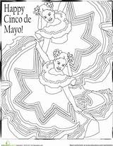 Mayo Cinco Coloring Education sketch template