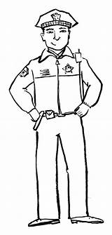 Police Coloring Clipart Drawing Officer Policeman Clip Pages Man Draw Kids Uniform Cop Printable Sketch Cliparts Officers Cartoon Library Sheets sketch template