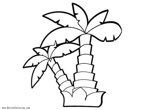 palm tree coloring pages clipart  printable coloring pages