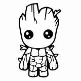 Groot Baby Coloring Etsy Pages Marvel Decal Avengers Drawing Colouring Cute Drawings Sold Disney sketch template