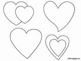 Heart Coloring Pages Shape Getcolorings Shaped sketch template