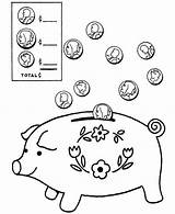 Coloring Piggy sketch template