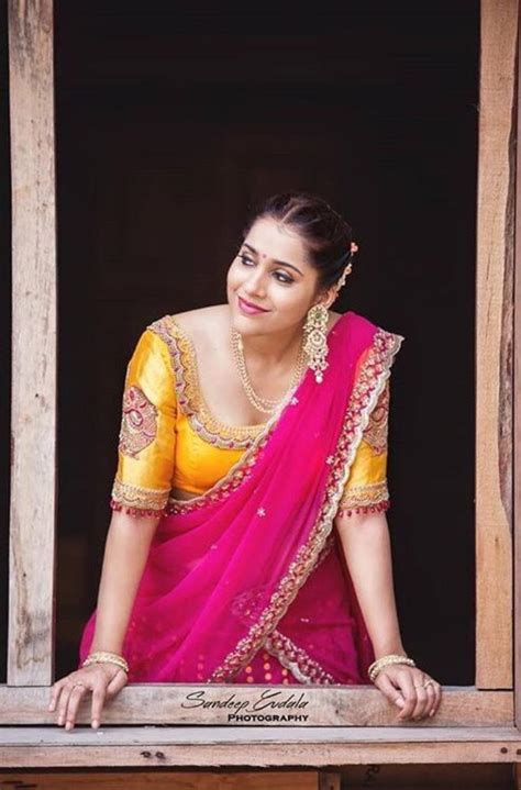 South Indian Model Tv Anchor Rashmi Gautam Stills In Pink Lehenga Choli