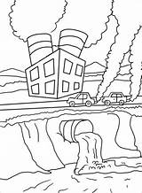 Pollution Inquinamento Contaminación Kolorowanka sketch template