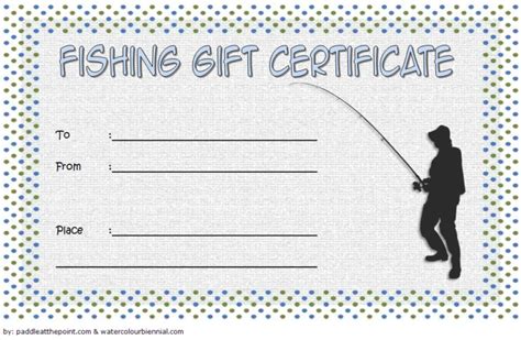 fishing gift certificate template  templates ideas