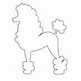 Poodles Standard sketch template