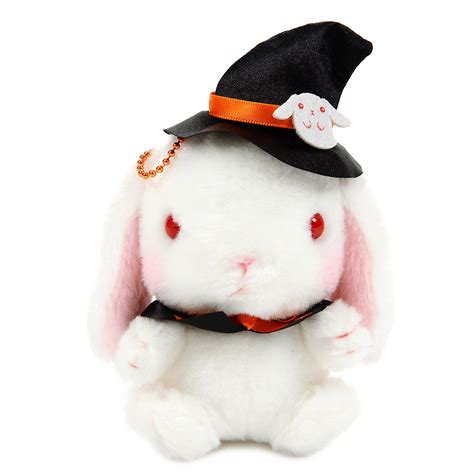 amuse halloween bunny plushie cute stuffed animal toy white  inches