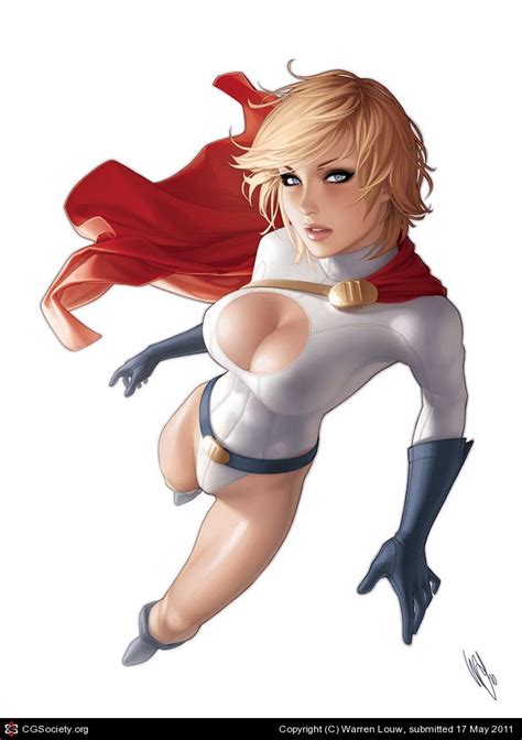 cover art for power girl issue 27 by warren louw 2d pencils and colours created in