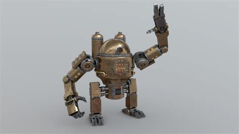 steampunk robot    model  benedict chew atbenedict