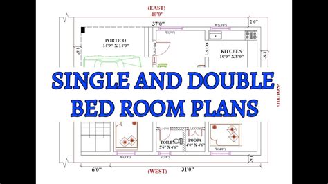 single  double bedroom plans vastu home plans youtube