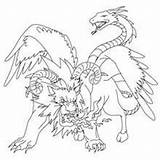 Coloring Pages Greek Griffin Creatures Chimera Monsters Gryphon Hellokids Mythical Creature Fabulous Snake Getcolorings Half Monstruous Fire Mythology Majestic Breathing sketch template