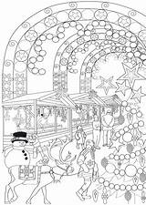 Hiver Adulte Coloriages Stress Coloring Therapie Antistress Thérapie Adultes sketch template