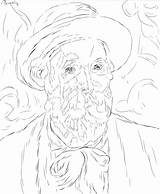 Renoir Auguste Coloring Pierre Portrait Self Pages Categories Template sketch template