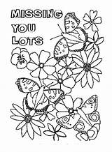 Coloring Miss Pages Sympathy Thinking Missed Printable Colouring Sheets Big Flower Adult Cards Color Fro Heart Kids Because Print Mother sketch template