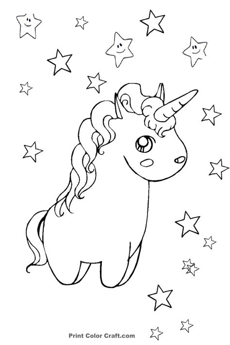 printable cute  chubby unicorn coloring sheet print color craft