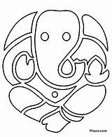 Ganesha Ganesh Drawing Lord Coloring Pages Kids Simple Drawings God Colouring Pitara Clipart Craft Outline Printable Painting Print Crafty Cliparts sketch template