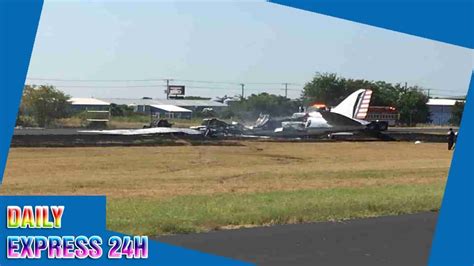 all 13 passengers survive texas vintage plane crash youtube