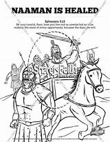 Naaman Coloring Pages Leper Kings Sunday School Sharefaith sketch template
