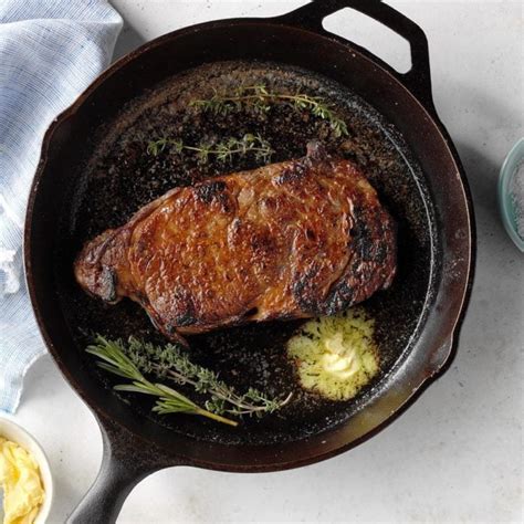 cast iron skillet steak recipe taste  home