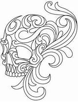 Skull Patterns Coloring Leather Tooling Pages Skulls Designs Colouring Pattern Embroidery Book Canvas Plastic Tatoo Carving Printable Unique Urban Threads sketch template
