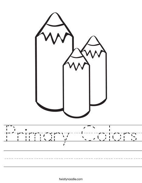 primary colors worksheet twisty noodle primary  secondary colors