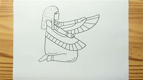 How To Draw Goddess Isis Easy Youtube
