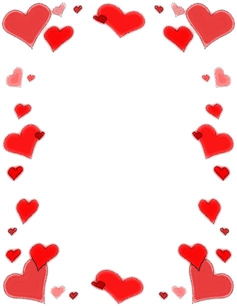 heart page valentine  valentine clip art valentines frames