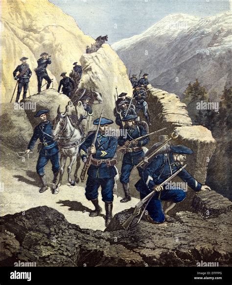 chasseurs alpins  french mountain infantry  soldiers  maneuvers stock photo  alamy