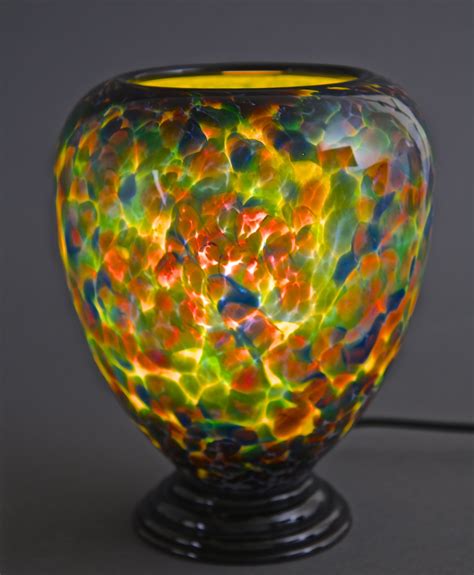 Multi Color Table Lamp By Curt Brock Art Glass Table Lamp Artful Home