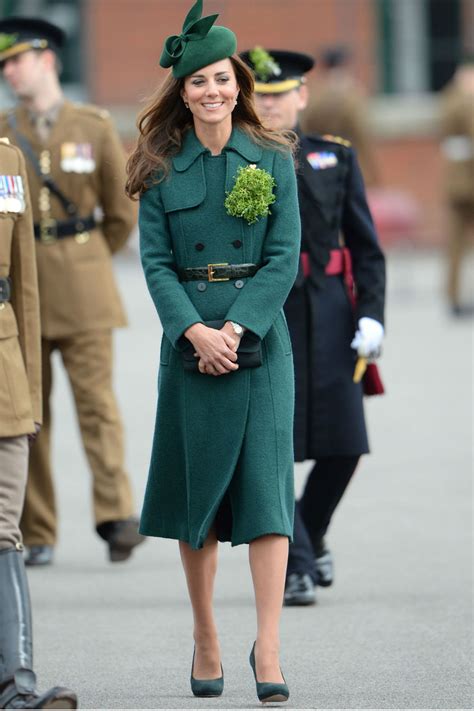 kate middleton wears new green coat to st patrick s day parade