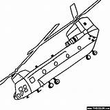 Helicopter Chinook Helicopters Drawing Thecolor Zpr sketch template