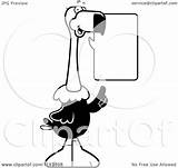 Vulture Mascot Talking Cartoon Outlined Coloring Vector Thoman Cory Clipart Royalty sketch template