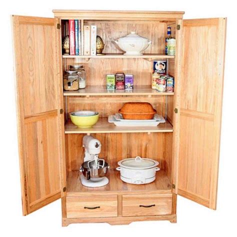 oak kitchen pantry storage cabinet home furniture design