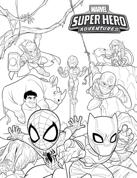 marvel coloring pages  printable ad shop  age favorite brands