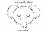 Colorare Maschere Carnevale Ritagliare Pianetabambini Elefante Maschera Piccoli Visita Versione sketch template