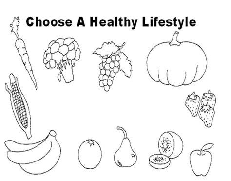 choose healthy food lifestyle coloring page  kids food coloring