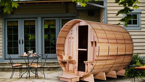 grandview barrel sauna   backyard oasis   entire family