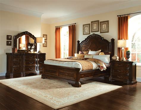 valencia carved wood traditional bedroom furniture set