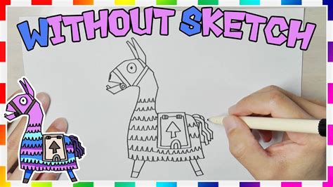 draw fortnite llama easy drawing step  step youtube