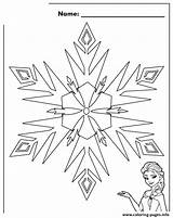 Coloring Snowflake Frozen Elsa Pages Colouring Snowflakes Template Disney Printable Print Snow Drawing Pattern Color Flake Sheet Christmas Book Costume sketch template