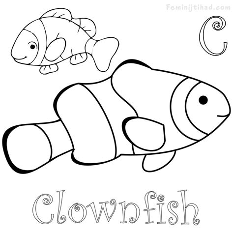 clown fish coloring page bubakidscom