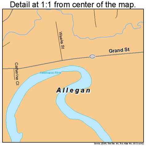 allegan michigan street map
